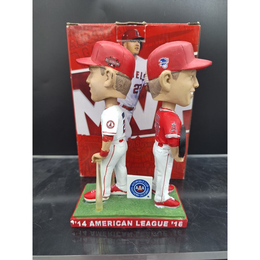 Mike Trout Angels MVP 2014 & 2016, All Star 2014 & 2015 Double Bobblehead (516)